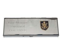 Queens Own Highlanders 7 Day Tablet Pill Box with Mirror Case & Free Engraving Message ME34