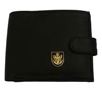 Queens Own Highlanders Shield Black Leather Mens Wallet RFID Protection ME34