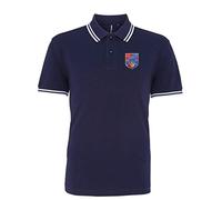 Queens Pk. Rangers 1953 Retro Football Iconic Polo Embroidered Logo Navy/White