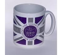Queen's Platinum Jubilee 2022 Official Logo Mug Keepsake Gift Garden Party