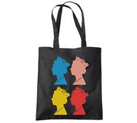 Queens Portrait Pop Art Queens Platinum Jubilee - Tote Shopping Bag - 2022 Party Celebration Queen Elizabeth One size black