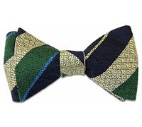 Queen's Royal Hussars Silk Non Crease (Self Tie) Regimental Bow Tie