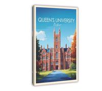 Queens University Campus Canvas Poster Wall Art Decor Print Picture Paintings for Living Room Bedroom Decoration 20x30inch(50x75cm)