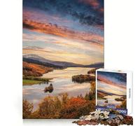 Queens View Pitlochry 1000 Piece Jigsaw Puzzles for Teenagers Jigsaw Memory Lift Light Relax Image Assembly (38x52cm)