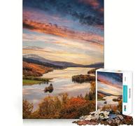 Queens View Pitlochry 1000 Piece Jigsaw Puzzles for Teenagers Jigsaw Memory Lift Light Relax Image Assembly (38x52cm)