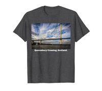 Queensbury Crossing Scotland Photography Landscape Artwork T-Shirt, Men, Dark Heather Grey, 5X-Large