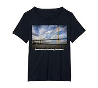 Queensbury Crossing Scotland Photography Landscape Artwork T-Shirt, Women's Plus, Black, 2X