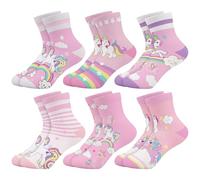 Queenshin Girls Unicorn Rainbow Socks 5-8 Years Cute Novelty Funny Funky