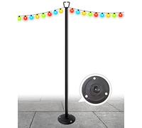 Queension 10FT Ground Base String Light Poles for Outdoor String Lights for Garden, Backyard, Patio Lighting Stand for Parties, Bistro & Weddings, 1 Pack