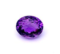 Queenslands Gemstone Amethyst Kathela Natural Shiny 100% Certified Indian Oval Amethyst 2.25 Ratti Crystal Amethyst