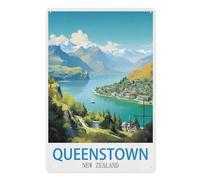 Queenstown New Zealand，Personalized Tin Sign Vintage Sign for Wall Outdoor, Indoor, Street, Office, Home,Bar Man Cave Decor(15x30cm）6x12 inch-W92
