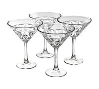 Queensway Home and Dining 210Ml Queensway Home & Dining Pasabahce Long Stemmed Martini Cocktail Drinking Glasses Party Set Of 4