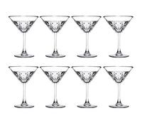 Queensway Home and Dining 210Ml Queensway Home & Dining Pasabahce Long Stemmed Martini Cocktail Drinking Glasses Party Set Of 8