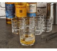 Queensway Home and Dining Queensway 6Pc Whiskey Tumblers New Glasses Gift Boxed Set 3 Designs Wedding Xmas