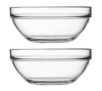 Queensway Home and Dining Queensway Home & Dining 1.7L 2 Pcs Clear Glass Mixing Bowl Cooking Baking Serving Vegetable Salad