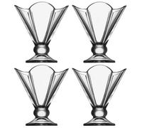 Queensway Home and Dining Queensway Home & Dining 10Cm Diameter 4Pcs Ice Cream Cup Glass Dessert Bowl Glassware Serving Dish Set