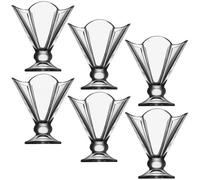 Queensway Home and Dining Queensway Home & Dining 10Cm Diameter 6Pcs Ice Cream Cup Glass Dessert Bowl Glassware Serving Dish Set