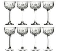 Queensway Home and Dining Queensway Home & Dining 160Ml 8 Pcs Cut Crystal Cocktail Goblets Sets Traditional Clear Glasses
