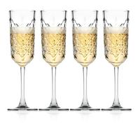 Queensway Home and Dining Queensway Home & Dining 175Ml Glass Stemmed Champagne Prosecco Flutes Dinner Party Set Of 4