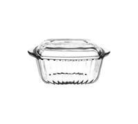 Queensway Home and Dining Queensway Home & Dining 1870Ml Glass Square Casserole Oven Roasting Dish Lid Bakeware Freezer Microwave Safe