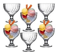 Queensway Home and Dining Queensway Home & Dining 240Ml Glass Dessert Cups Ice Cream Sundae Fruit Salad Cocktail Set Of 6