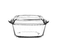 Queensway Home and Dining Queensway Home & Dining 2600Ml Glass Square Casserole Oven Roasting Dish Lid Bakeware Freezer Microwave Safe