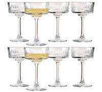 Queensway Home and Dining Queensway Home & Dining 260Ml 8Pcs Stemmed Champagne Drinking Glasses Cocktail Wine Goblets