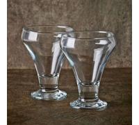 Queensway Home and Dining Queensway Home & Dining 305Ml 2 Pcs Clear Glass Footed Dessert Bowl Ice Cream Sundae Fruit Cocktail Salad Cups Set