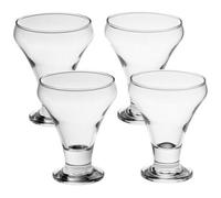 Queensway Home and Dining Queensway Home & Dining 305Ml 4 Pcs Clear Glass Footed Dessert Bowl Ice Cream Sundae Fruit Cocktail Salad Cups Set