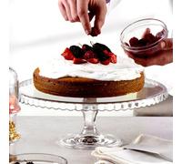 Queensway Home and Dining Queensway Home & Dining 32Cm Diameter Footed Glass Service Plate Cake Platter Centerpiece Display Stand