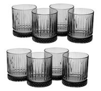 Queensway Home and Dining Queensway Home & Dining 355Ml 8 Pcs Grey Coloured Tumblers Drinking Whiskey Glass Sets