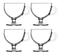 Queensway Home and Dining Queensway Home & Dining 4 Pcs Glass Ice Cream Sundae Fruit Dessert Mugs Dishes Cups Bowls Handle