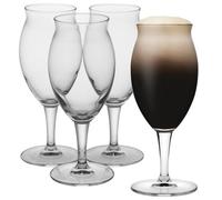 Queensway Home and Dining Queensway Home & Dining 410Ml Clear Glass Stemmed Beverages Lager Pint Bar Glasses Stout & Porter 4Pcs