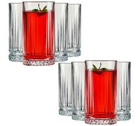 Queensway Home and Dining Queensway Home & Dining 435Ml Drinking Whiskey Clear Glass Tumblers Tall Glassware Set Of 8