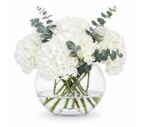 Queensway Home and Dining Queensway Home & Dining Clear Glass Bubble Vase For Flowers & Terrariums - Medium