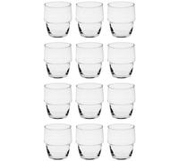 Queensway Home and Dining Queensway Home & Dining Galata Whiskey Highball Glass Tumblers Stackable Space Saving Set Of 12