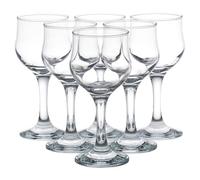 Queensway Home and Dining Queensway Home & Dining Height 15Cm 6 Clear Glass Red Wine Port Liqueur Footed Glasses Goblets Stemware
