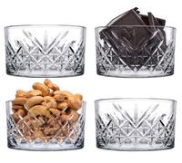 Queensway Home and Dining Queensway Home & Dining Height 5Cm 250Ml Set Of 4 Clear Glass Mini Dessert Snacks Nuts Ice Cream Serving Bowls Party Dishes