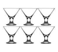 Queensway Home and Dining Queensway Home & Dining Ice Ville Classic Footed Ice Cream Bowls Glass Sundae Dessert Cups Set Barware Set Of 6