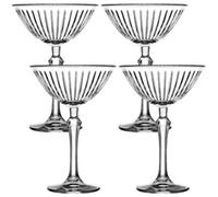 Queensway Home and Dining Queensway Home & Dining Long Stemmed Drinking Glasses Martini Cocktails 220Ml Party Set Of 4