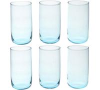 Queensway Home and Dining Queensway Home & Dining Modern Drinking Light Blue Coloured Glasses Water Dining Juice Tumbler 365Ml, Set Of 6