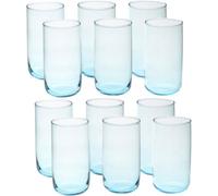 Queensway Home and Dining Queensway Home & Dining Modern Drinking Light Blue Coloured Glasses Water Dining Juice Tumbler 365Ml, Set Of 12