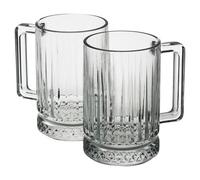 Queensway Home and Dining Queensway Home & Dining Set Of 2 Glass Mugs For Coffee, Tea, Latte, Cappuccino & Other Hot Beverages