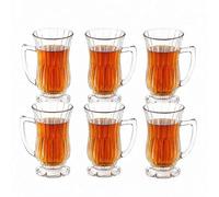 Queensway Home & Dining 155ml Crystallin Glass Tea Mugs Set of 6
