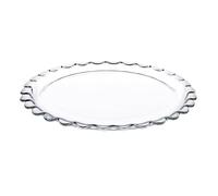 Queensway Home & Dining 26cm Large Round Clear Glass Dessert Plate Dish Serving Set of 1/2/4/6 Pcs - Home Restaurant Elegant Dining Tableware Set for Desserts Parties and Appetizers