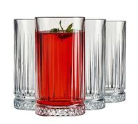 Queensway Home & Dining 435ml Drinking Whiskey Glass Tumblers Short Tall Highball Set of 4 Glassware Cocktail Juice Water Crystal Clear Glasses for Wine and Other Beverages Beer Drinks