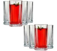 Queensway Home & Dining 435ml Drinking Whiskey Glass Tumblers Short Tall Highball Set of 8 Glassware Cocktail Juice Water Crystal Clear Glasses for Wine and Other Beverages Beer Drinks