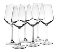 Queensway Home & Dining 6 x 350ml Stemmed Clear Glass White Red Wine Water Drinking Glasses Goblets Set