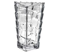 Queensway Home & Dining Elegant Crystal Look Heavy Glass Bouquet Flower Vase Holder for Home Table Decor - Ideal for Tulips, Wedding, Stylish Centrepiece, Dining and Living Spaces