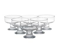 Queensway Home & Dining Glass Footed Ice Cream Sundae Sherbet Dessert Cups Bowls Dishes Boxed Set of 6